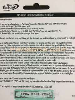 Image of a PSN Gift Code